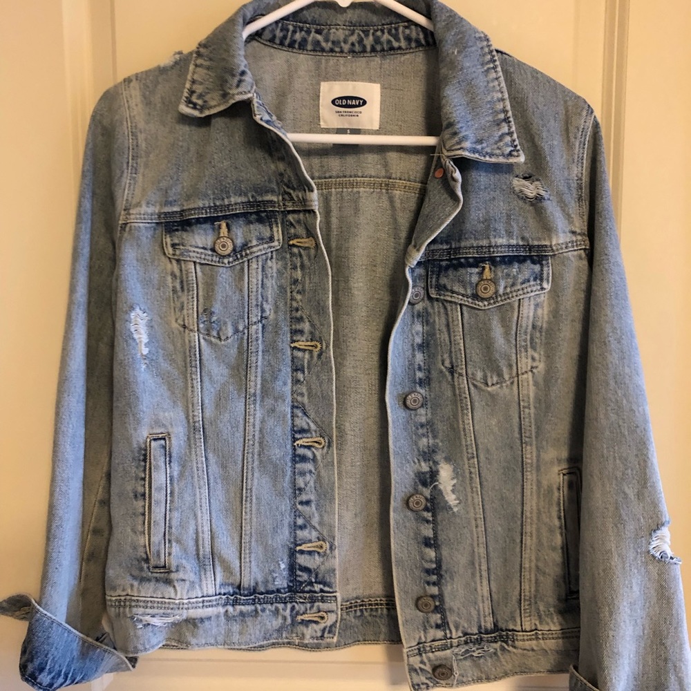 Old Navy Distressed Jean Jacket